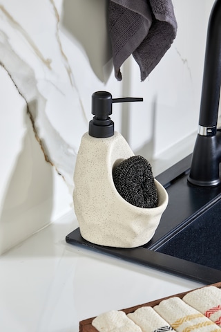 Cooker 180 Ml Seramik Süngerlikli Sıvı Sabunluk Ckr3558 Krem