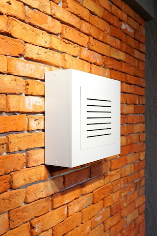 Modem Kapaklı Saklama Kutusu 33Y x 38G x 12D Çizgili Beyaz
