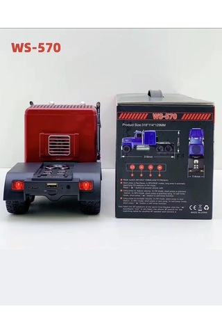 Ws-570bt Tır Görünümlü Radyolu Bluetooth Hoparlör Mavi