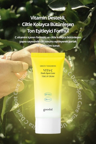 Ton Eşitleyici Leke Karşıtı Güneş Kremi Goodal Green Tangerine Vita C Dark Spot Tone Up Cream Spf50+
