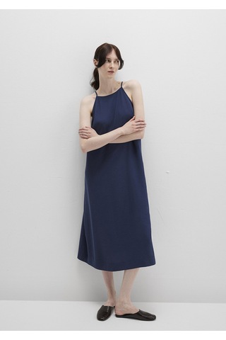 Mavi - Askılı Lacivert Elbise 1310770-70487 Lacivert