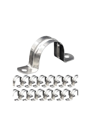 Ximistore9 30 Adet M40 1.5 İnç 304 Paslanmaz Çelik Ağır Duty İki Delikli U Tipi Boru Sabitleyici, Korozyona Dayanıklı Kanal Tutucu