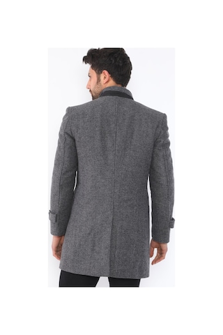 Plt8391 Dewberry Erkek Palto-desenli Gri