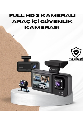 Wi-fi Bağlantılı Full Hd Araç Kamera Seti 3 Kameralı Park Koruma Ve Döngü Kayıt 92743795