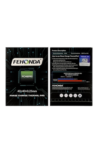 Fehonda Pcm8990 Ptm Termal Pad 40x40x0.25mm Honeywell Ptm7950 Muadil
