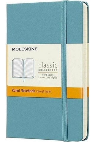 Moleskine Sert Kapak Defter Mercan Mavisi Çizgili - 13x21 - 5345