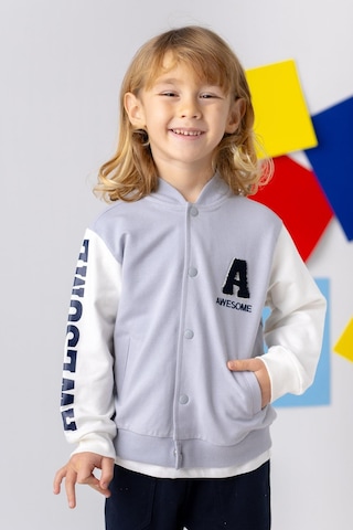 Zeyland Unisex Çocuk Kolej Ceket Gri Melanj