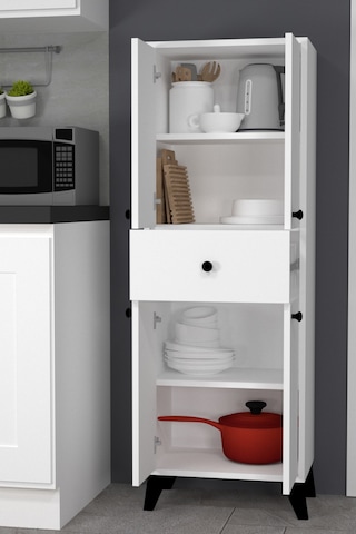 Zümra Kapaklı Ve Çekmeceli Mutfak Dolabı Beyaz