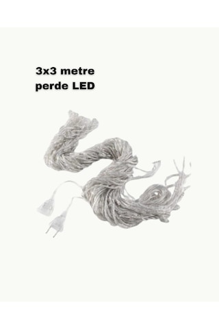 Mey İthalat 3x3 Led Işık Perdesi Şelale Model İç Dış Mekân Dekorasyonu