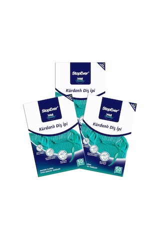 Stopever Well Tooth Kürdanlı Diş İpi 3&apos Lü Paket Nane Aromalı 150 Adet 3 X 50 Diş Arası Temizliği, Ağız Hijyeni Ve Günlük Kullanım İçin İdeal