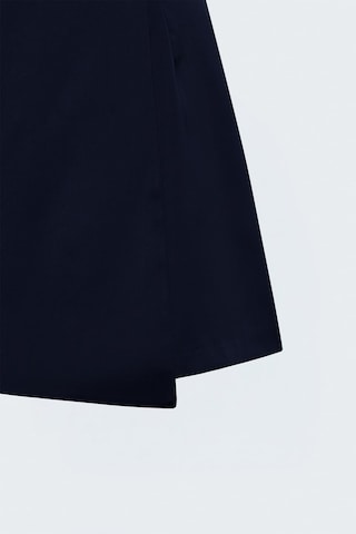 Sateen Saten Şort Etek - Lacivert-137943