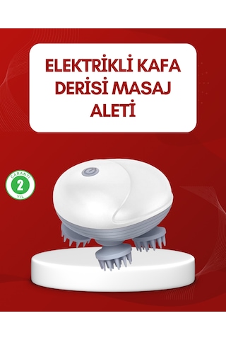 Su Geçirmez Elektrikli Kafa Masaj Cihazı Ipx7 Açık Bej