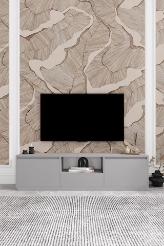 Vanguard 3 Kapaklı Tv Ünitesi 160 Cm - Sis Gri Gri