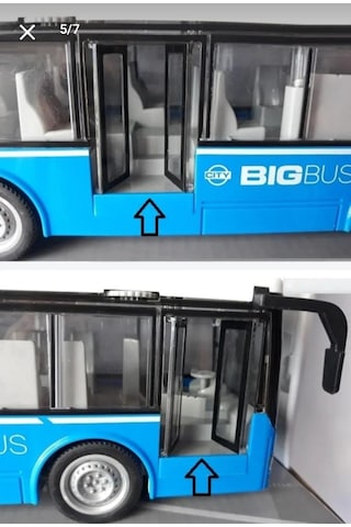 Otobüs Işıklı Sesli Kırılmaz Büyük Oyuncak Yolcu Otobüsü Kapılar