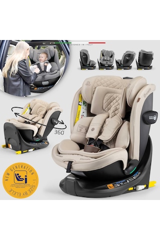 Elele Ritornofix 360 Dönen I-size Oto Koltuğu İsofix 40-150 Cm 0-36 Kg Bej