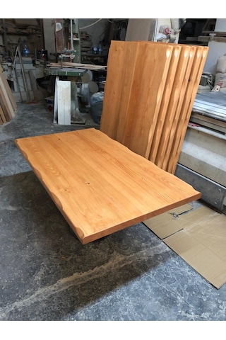 Bintaşmobilya Kayın Rengi Kütük Masa Üstü-120X75.Cm