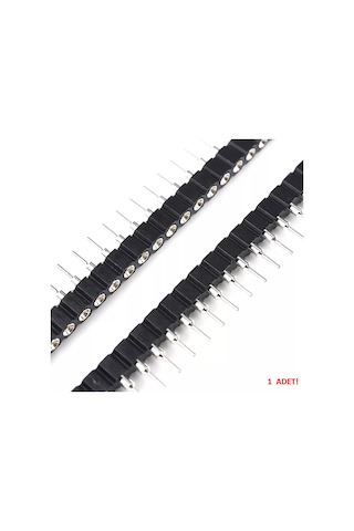1x40 Pin Precision Dişi Header Tek Sıra 2.54mm 180 Derece Yuvarlak Kırılabilir Bölünebilir