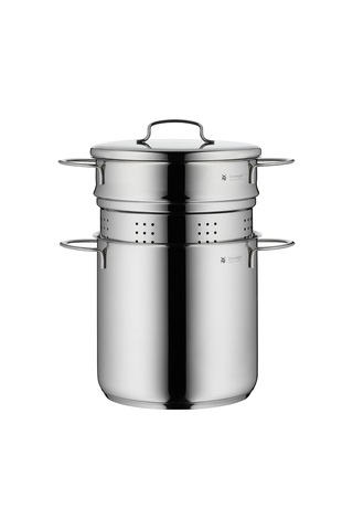 Mini Makarna Tenceresi, 18 Cm, 3 L, Metal Kapaklı Ve Süzgeç Sepetli, Cromargan Yüksek Kaliteli Parlak Paslanmaz Çelik, İndüksiyon Uyumlu, İstiflenebilir Çok Renkli