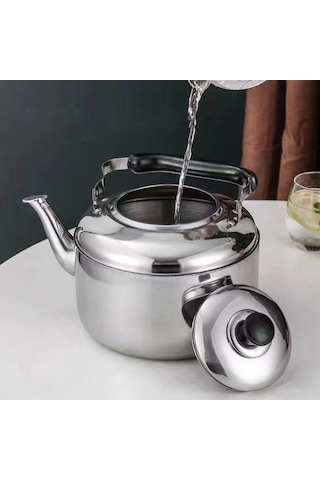 Fortunelane Soba Üstü 8 L Ergonomik Saplı Paslanmaz Çelik Çaydanlık Su Isıtıcısı Çelik