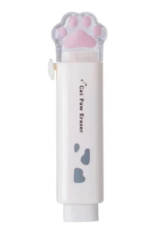 Pati Silgi Pvc Kırtasiye Hediyelik Gift Kedi Pençe Beyaz Kurşun