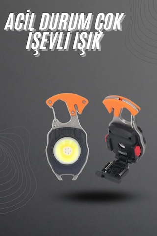 El Feneri Led Anahtarlık Çok Fonksiyonlu Mini Çakmak Özellikli Çok Renkli