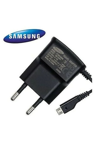 Samsung Şarj Aleti Cihazı Kendinden Kablolu Micro Usb Senalstore - Siyah