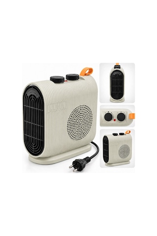 Begin Power 220v-240v Termostatlı Elektrikli Fanlı Isıtıcı Soba Sıcak Ve Soğuk Üfleme Kompakt Taşınabilir Isıtıcı