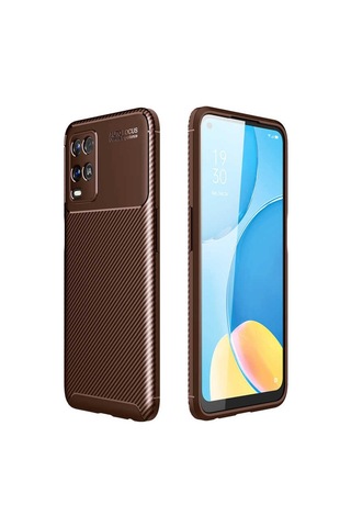 Oppo A54 4G Kılıf Zore Negro Karbon Tasarım Silikon Kılıf