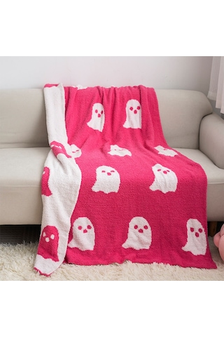 Cadılar Bayramı Dekoratif Battaniye Yumuşak Battaniye Rahat Battaniye Çocuk Battaniyesi Yatak Kanepe 110 150cm Pembe Diğer