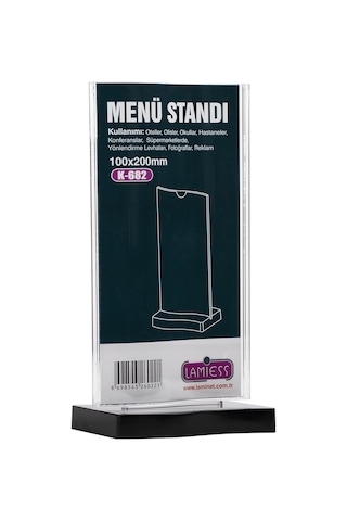 Lamiess K-682 Masaüstü Menü Stand 3'lü