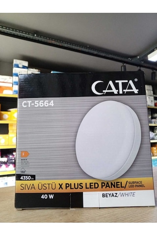 Cata Ct-5664 40 Watt Sıva Üstü Yuvarlak Xplus Led Panel Beyaz Işık Cata