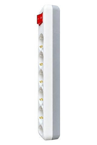 5 Metre 6'lı Topraklı Anahtarlı Uzatma Priz 3x1,5 Mm² Tam Bakır Ttr Kablo 16a Aç Kapat Düğmeli Çoklu Priz Beyaz - 939005482 4 - 5 M