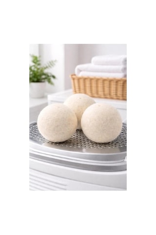 Buğz Doğal Xxl Yün Kurutma Topu 3 Lü Set Çamaşır Kurutma Makinesi İçin Diğer