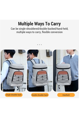 Moveevo Outdoor Kampanya Soğuk Saklama Çantası Isı Yalıtımlı Su Geçirmez Büyük Boy Piknik Yemek Çantası Logolu Özel Tasarım Gri