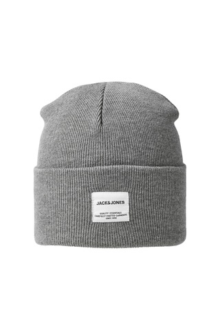 Jack & Jones Logo Etiketli Bere - Long 12150627 Grey Melange