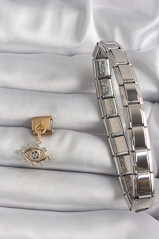 316l Çelik Gold Renk Sallantı Zirkon Taşlı Göz Model Nomination Charm Diğer 70311276