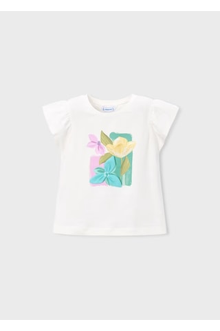 Mayoral Kız Çocuk T-shirt 3007 Krem