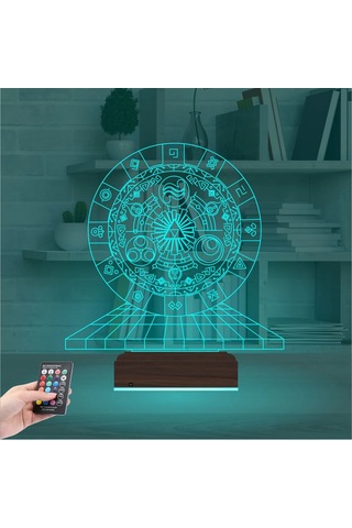 Luvivia Zaman Kapısı Mistik Astroloji 3d Lamba - Masa Gece Lambası Şeffaf