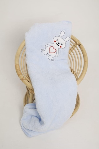 Evlen Home Nakışlı Bebek Battaniyesi Yumuşak Wellsoft Peluş 90x100cm Çocuk Yenidoğan Mavi