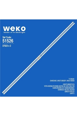 Samsung Uyumlu Un55tu8500 55'' 2 Adet Tv Led Bar Seri 1 Tvnizin İçindeki Led Barla Aynısı Olduğunu Görmeden Almayınız. Led Bar Ürünlerinde Paket Açıldığında İade Kabul Edilmemektedir.