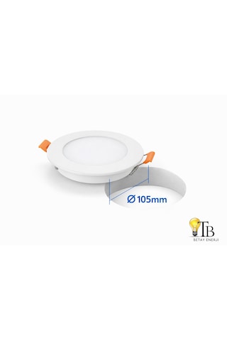 Venso Slim Led Panel 6w Yuvarlak Sıva Altı Beyaz Kasa Beyaz Işık Beyaz