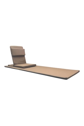 Backjack Meditasyon Sandalyesi Destekli Yer Minderi + 60x180 Kumaş Mat - Backjack 3xl Mat+backjack İkili Set Açık Kahverengi
