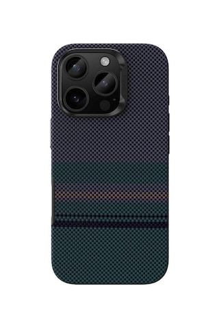 Apple Uyumlu iPhone 16 Pro Max Kılıf Magsafe Şarj Özellik Karbon Fiber Tasarım Benks Aurora Armorpro Kevlar Siyah