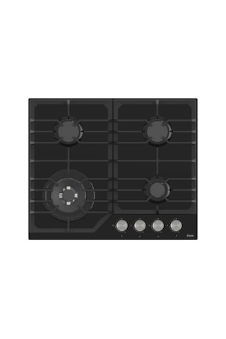 Flowart Asimetrik QBL62CS-NT025-D086 Siyah Cam Ankastre Set