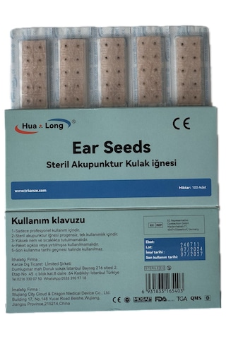 Akupunktur Kulak Tohumu Bantlı 100lük Paket 10 Kutu 1000 Adet