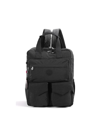 1175 Büyük Boy Krinkıl Kumaş Sırt Çantası Smart Bags 01 Siyah