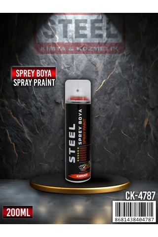 İst Steel Sprey Boya Kırmızı 200 Ml Kirmizi