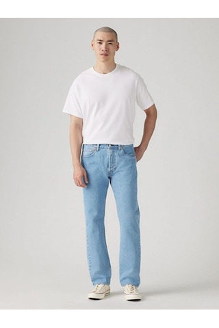 Levi's 501 Original Erkek Jean Pantolon - Ferry Building-4966 Light Indigo - Worn In