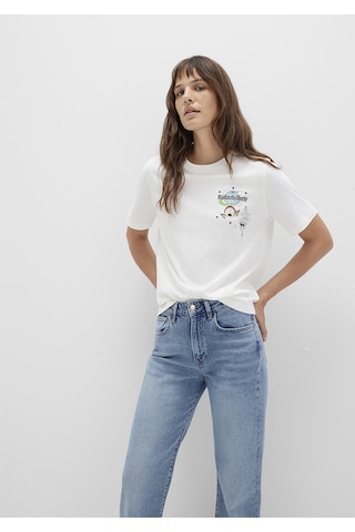 Mavi - Rick And Morty Baskılı Ekru Tişört 1613675-70057 Ekru