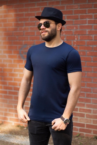 Lacivert Basic Rahat İnce Petek Kumaş Spor Erkek Tshirt 22ETSHPORT Lacivert